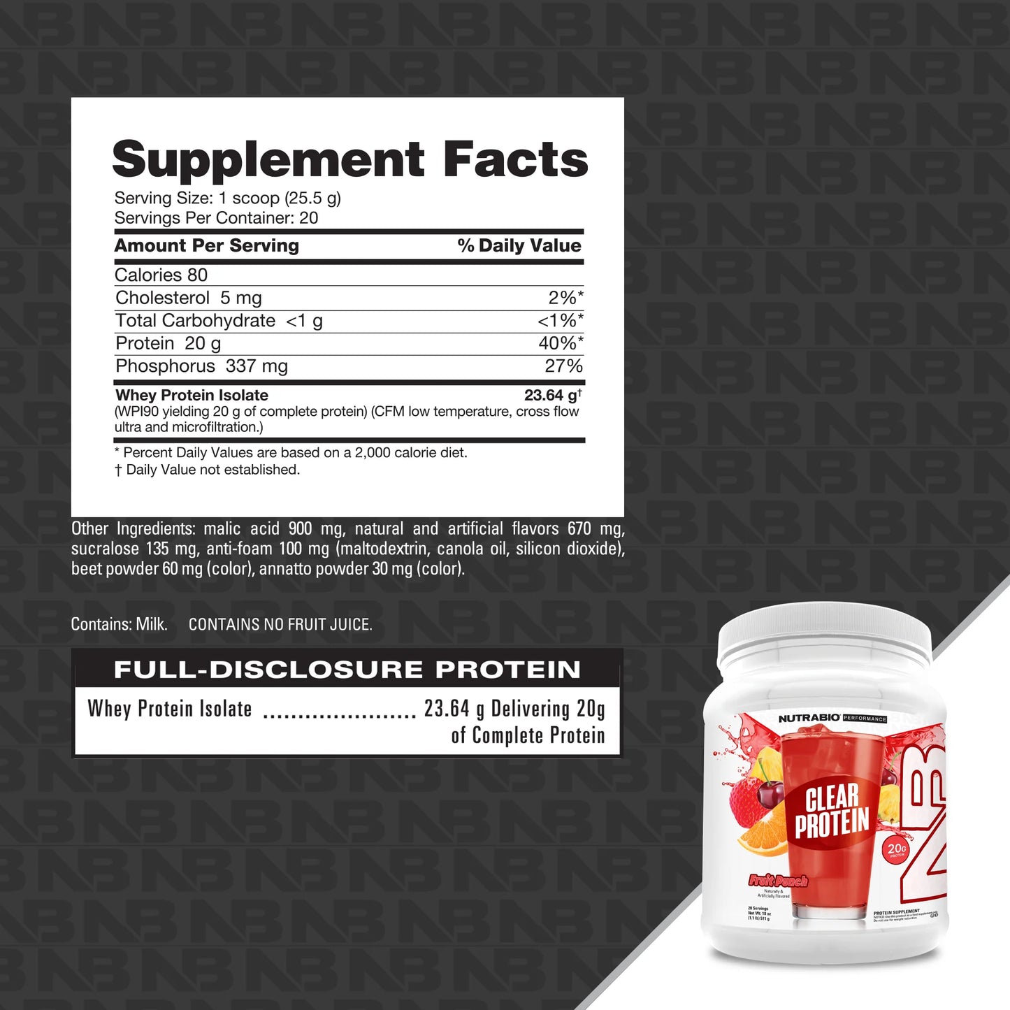 Clear Whey Protein Isolate Powder - NutraBio - ATX Supplements & Nutrition