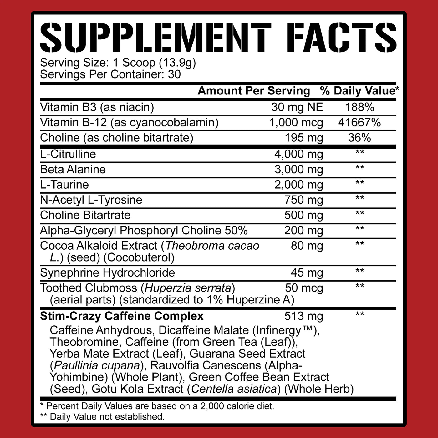 5150 (High-Stim Pre-Workout) - 5% Nutrition - ATX Supplements & Nutrition
