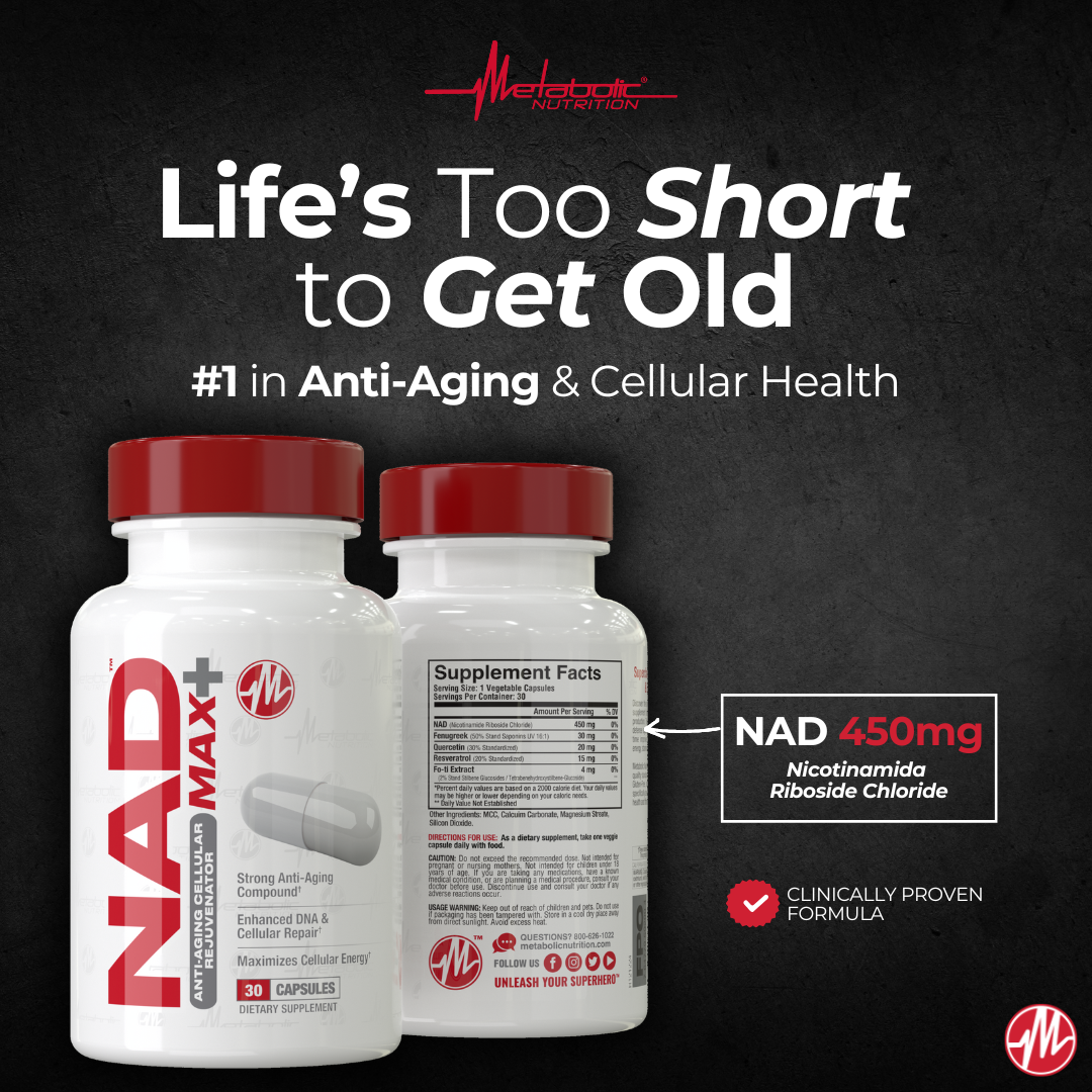 NAD Max+ - Metabolic Nutrition - ATX Supplements & Nutrition