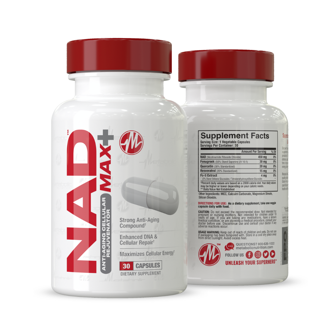 NAD Max+ - Metabolic Nutrition - ATX Supplements & Nutrition