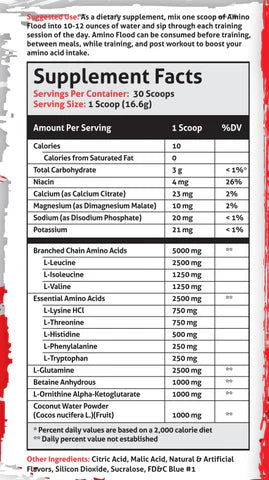 Amino Flood (BCAAs & EAAs) - Frontline Formulations - ATX Supplements & Nutrition