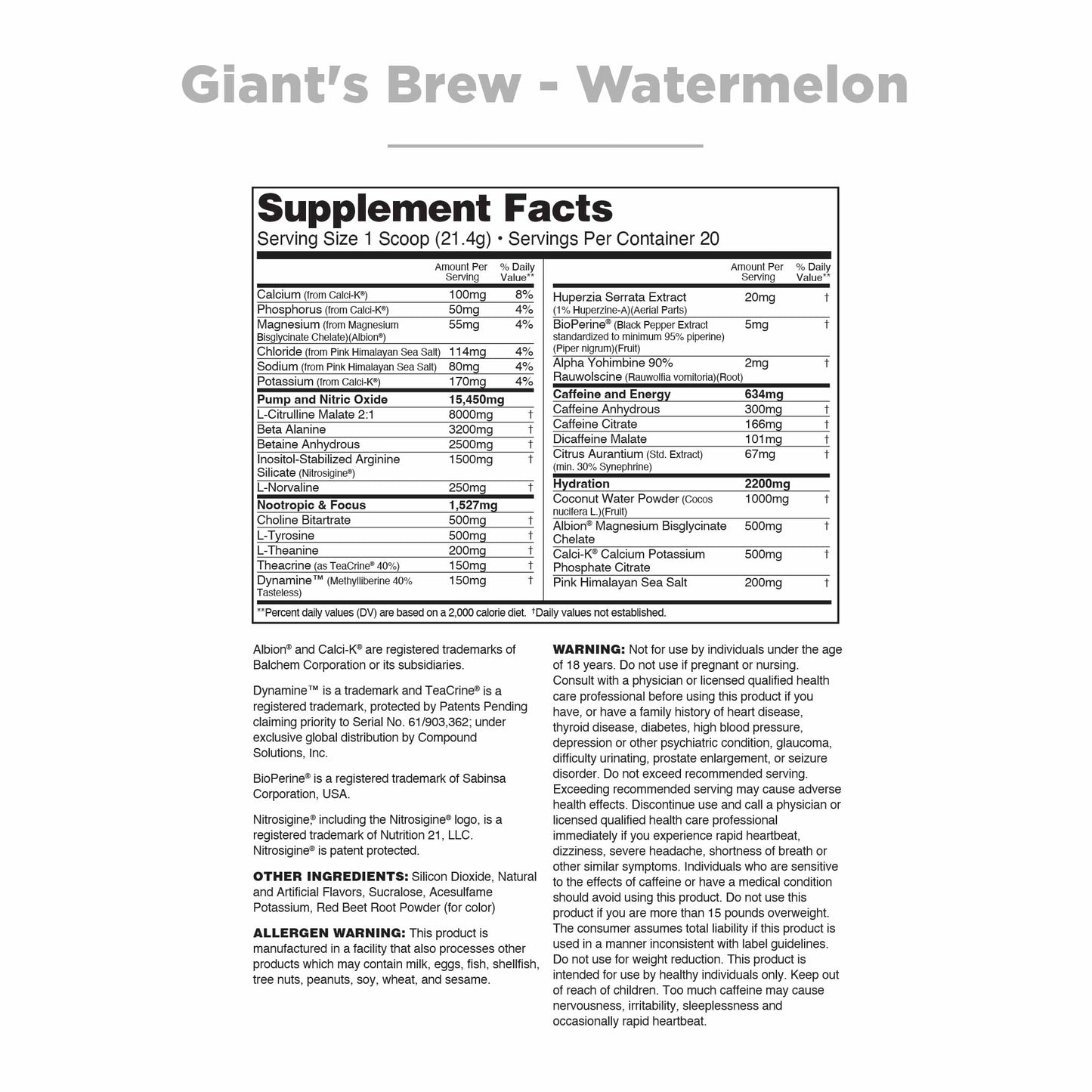 Giant's Brew Pre-Workout - Nutrithority - ATX Supplements & Nutrition