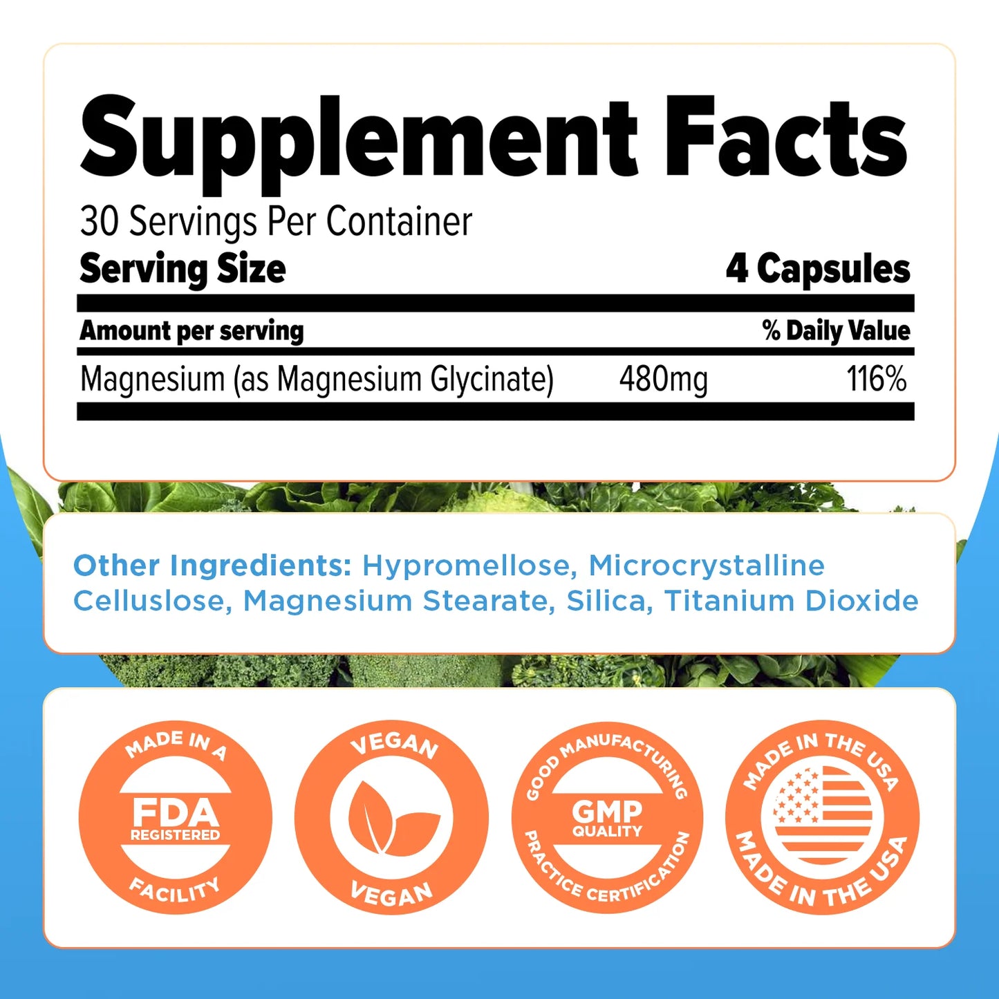 Magnesium Glycinate 480 - Self Evolve - ATX Supplements & Nutrition