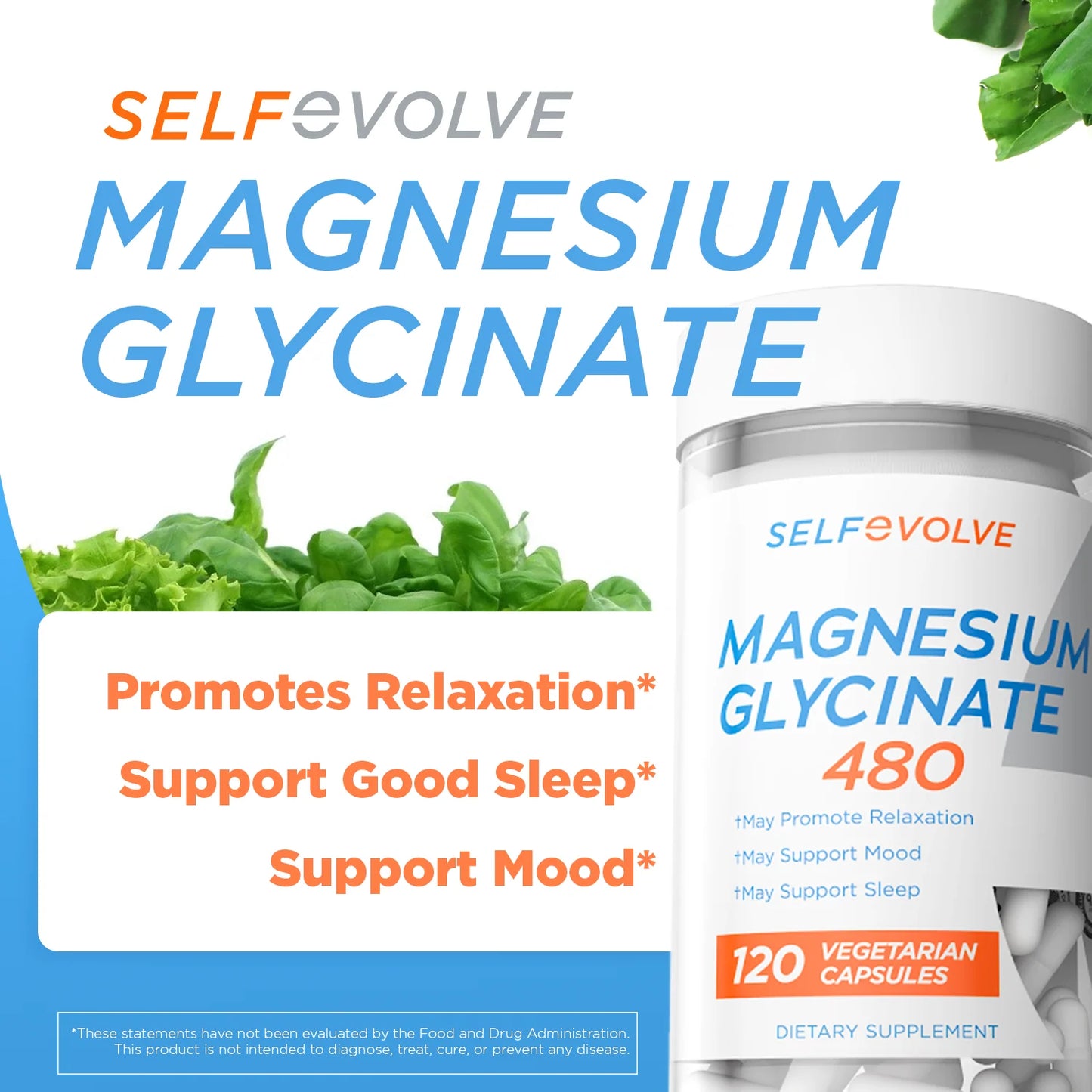 Magnesium Glycinate 480 - Self Evolve - ATX Supplements & Nutrition