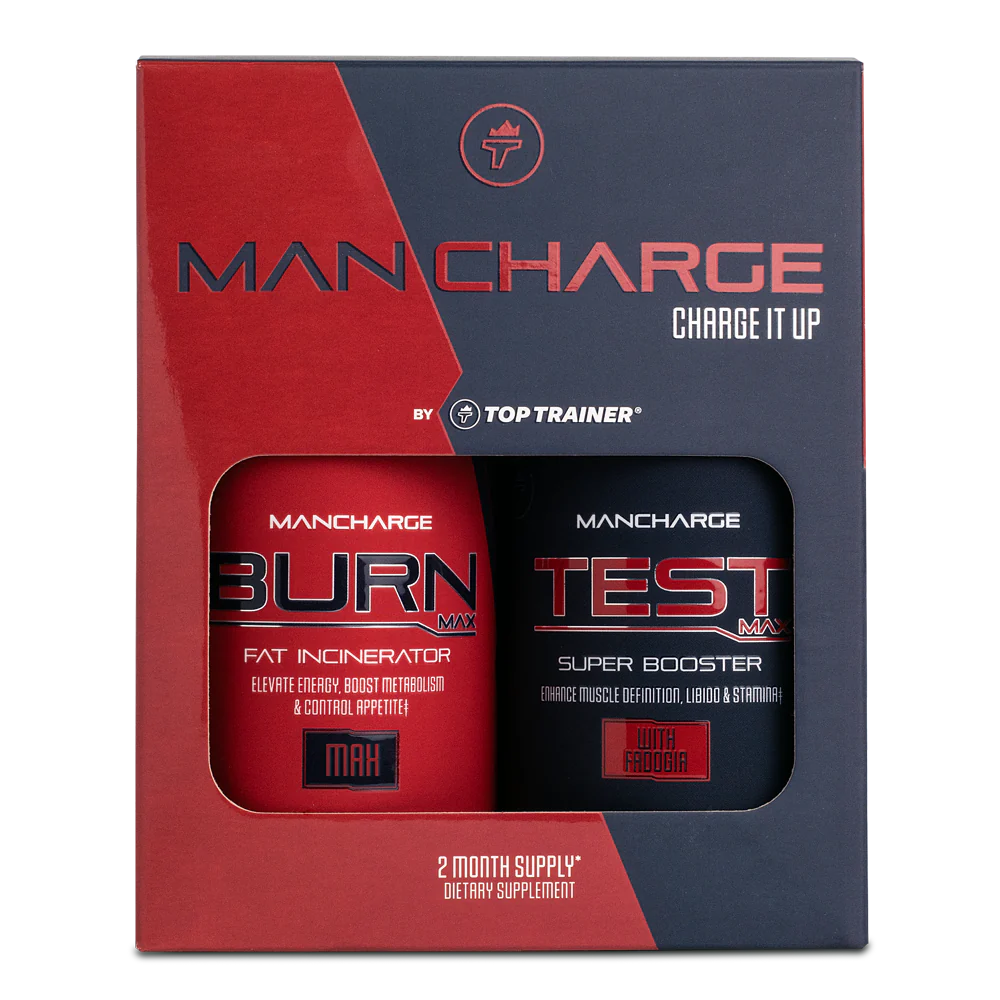 ManCharge 2-Pack (Test Max & Burn Max) - Top Trainer - ATX Supplements & Nutrition