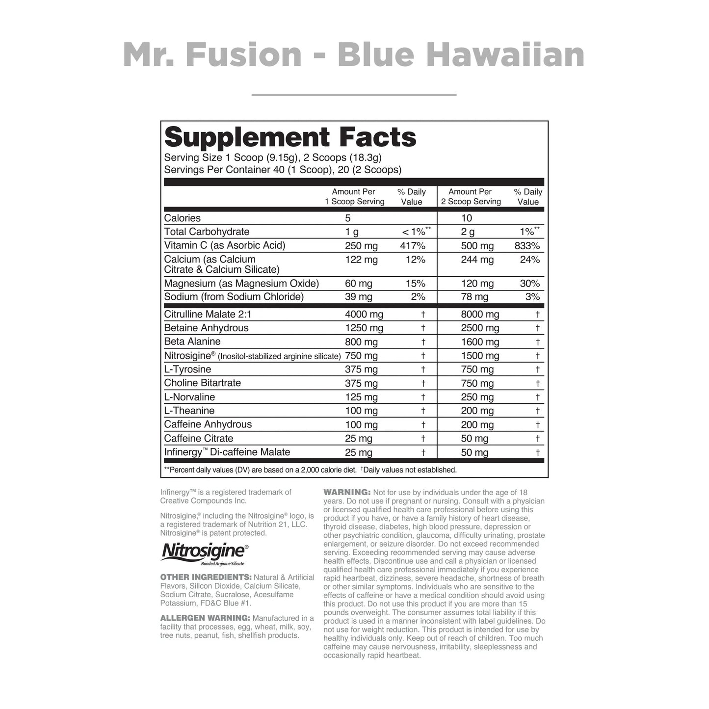 Mr Fusion Pre-Workout - Nutrithority - ATX Supplements & Nutrition
