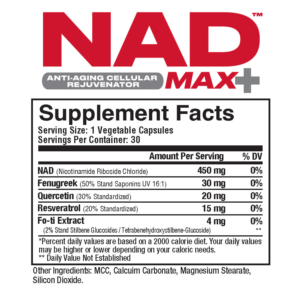 NAD Max+ - Metabolic Nutrition - ATX Supplements & Nutrition