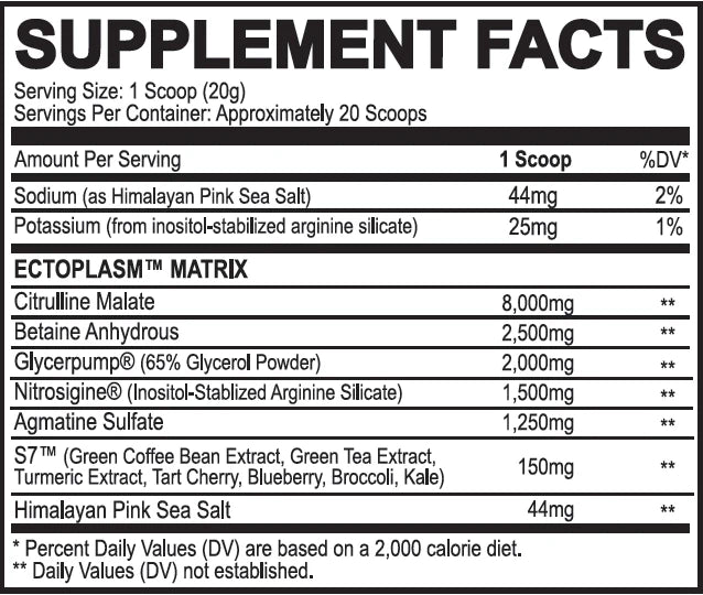 Ecto Plasm (Non-Stim Pre-Workout) - Black Magic - ATX Supplements & Nutrition