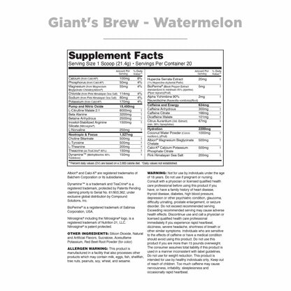 Giant's Brew Pre-Workout - Nutrithority - ATX Supplements & Nutrition