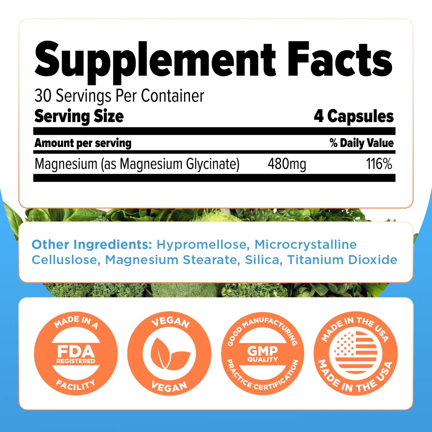 Magnesium Glycinate 480 - Self Evolve - ATX Supplements & Nutrition