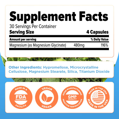 Magnesium Glycinate 480 - Self Evolve - ATX Supplements & Nutrition