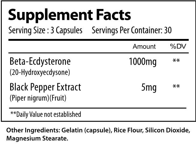 Ecdy (Ecdysterone) - Alpha Supps - ATX Supplements & Nutrition
